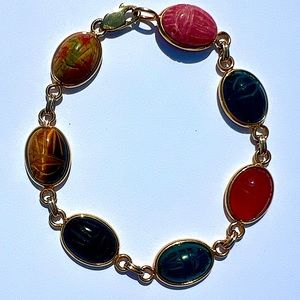 14KT Yellow Gold filled scarab bracelet